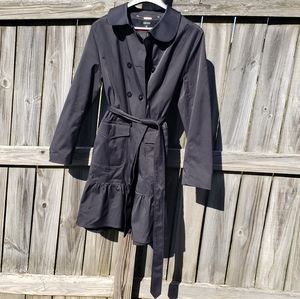 DKny black trench coat